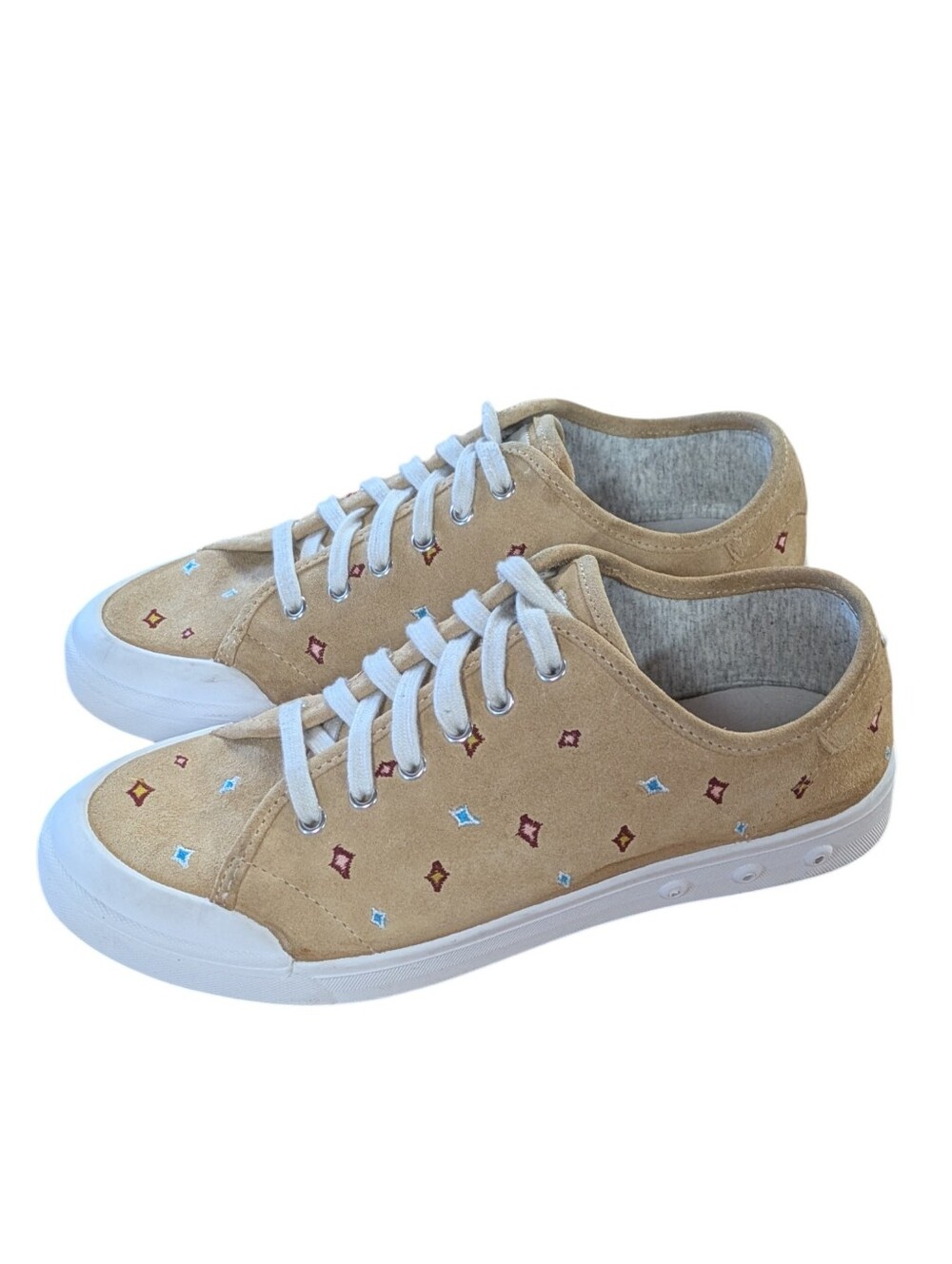Rag & Bone Standard Issue Dune Embroidered Suede Sneakers Size 39.5 US 9